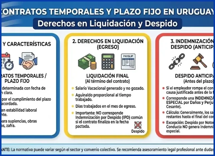 Cálculo de la indemnización por despido en Uruguay según el régimen común