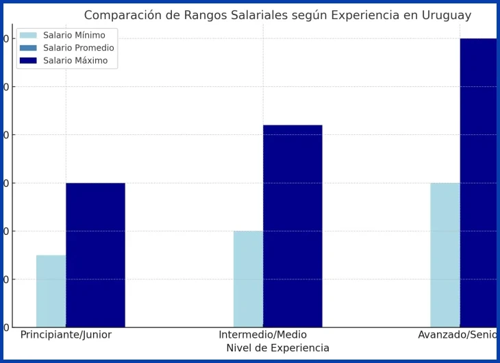 Rango salarial en USD para programadores junior, semi senior y senior