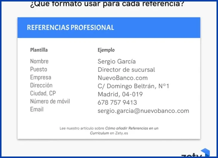 Seleccionar solo referencias relevantes al puesto solicitado